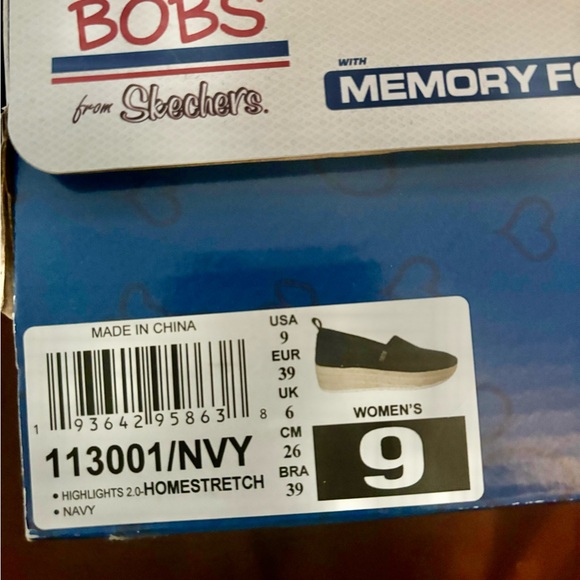 NEW!!!! Skechers Womens Bobs Highlights 2.0 - Homestretch Espadrille, Navy Blue - Picture 3 of 4
